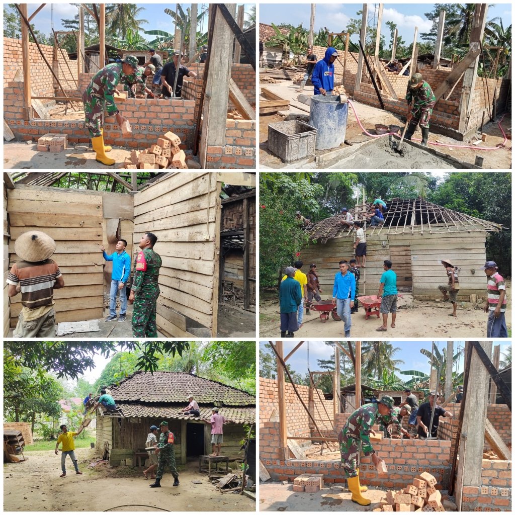 Salah Satu Program TMMD Adalah Bedah Rumah, Guna Untuk Bantu Sejahterakan Warga Salah Satu Program TMMD Adalah Bedah Rumah, Guna Untuk Bantu Sejahterakan Warga