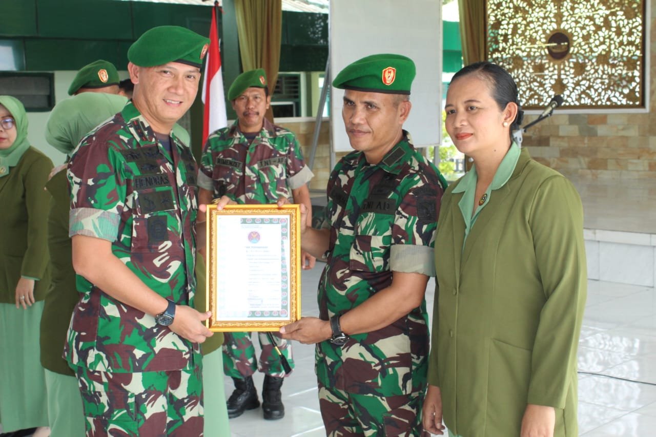 Dandim 0402/OKI, Pimpin Acara Korp Raport Pelepasan Pindah Satuan Prajurit