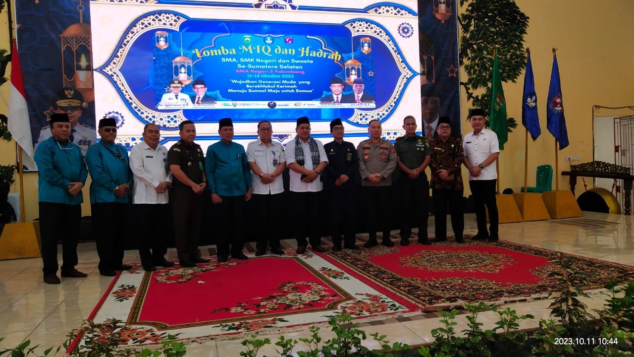 SMA Negeri 5 Palembang Berhasil Gelar Lomba MTQ Tingkat SMA/SMK Provinsi Sumsel SMA Negeri 5 Palembang Berhasil Gelar Lomba MTQ Tingkat SMA/SMK Provinsi Sumsel