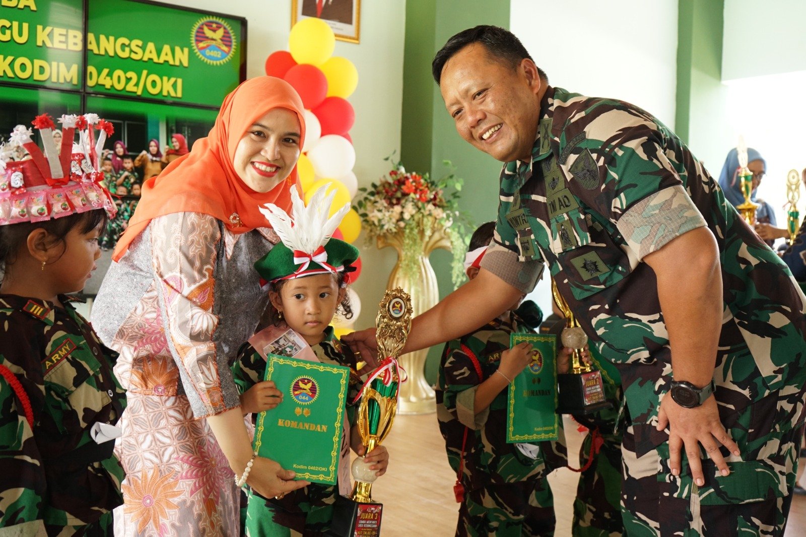 Meriahkan HUT TNI Ke 79, Kodim 0402/OKI Gelar Lomba Menyanyi Kebangsaan Tingkat TK Meriahkan HUT TNI Ke 79, Kodim 0402/OKI Gelar Lomba Menyanyi Kebangsaan Tingkat TK